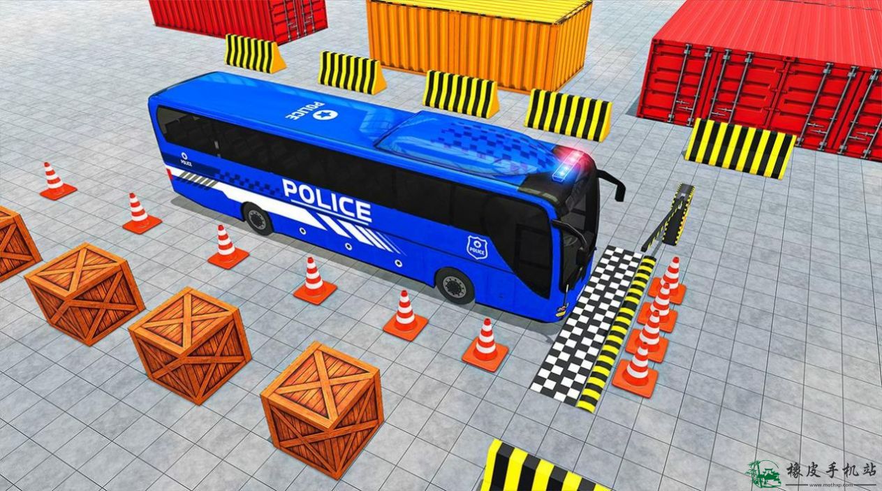 警察巴士停车